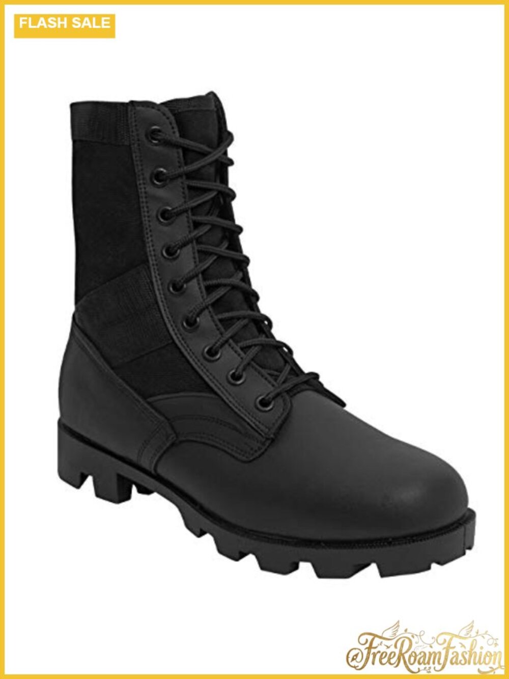 Steel Toe Jungle Boot Canvas Leather Mid-Calf Work Boot